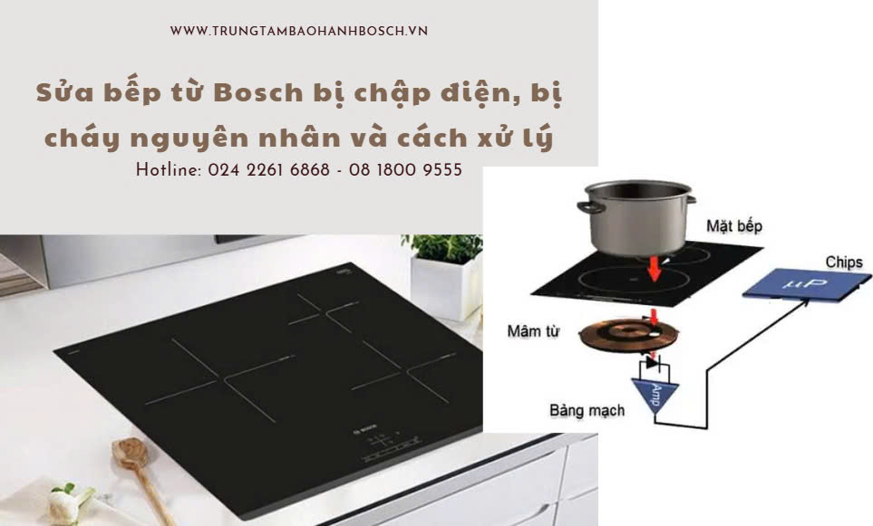 Sửa bếp từ Bosch bị chập điện bị cháy nguyên nhân và cách xử lý