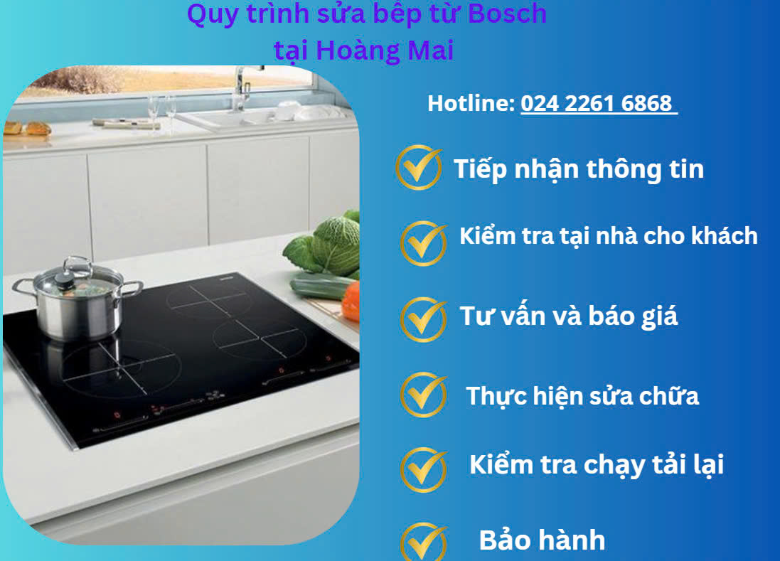 uy trình sửa bếp từ tại Hoàng Mai