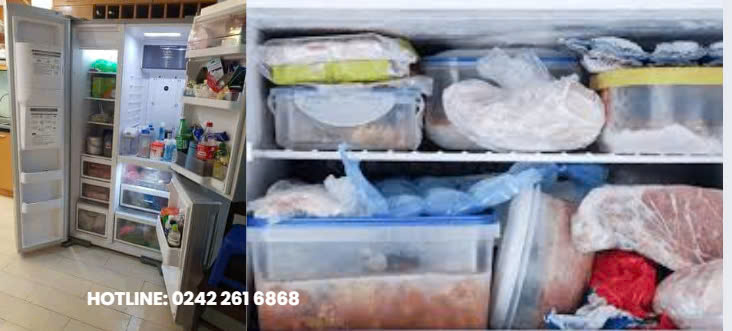 Tủ lạnh để quá đầy, chặn luồng khí lạnh gây ngưng tụ