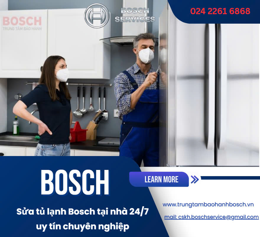 Sửa tủ lạnh Bosch tại nhà 24/7, uy tín chuyên nghiệp