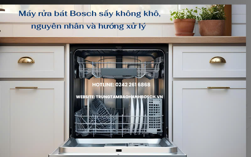 Máy rửa bát Bosch sấy không khô nguyên nhân và hướng xử lý